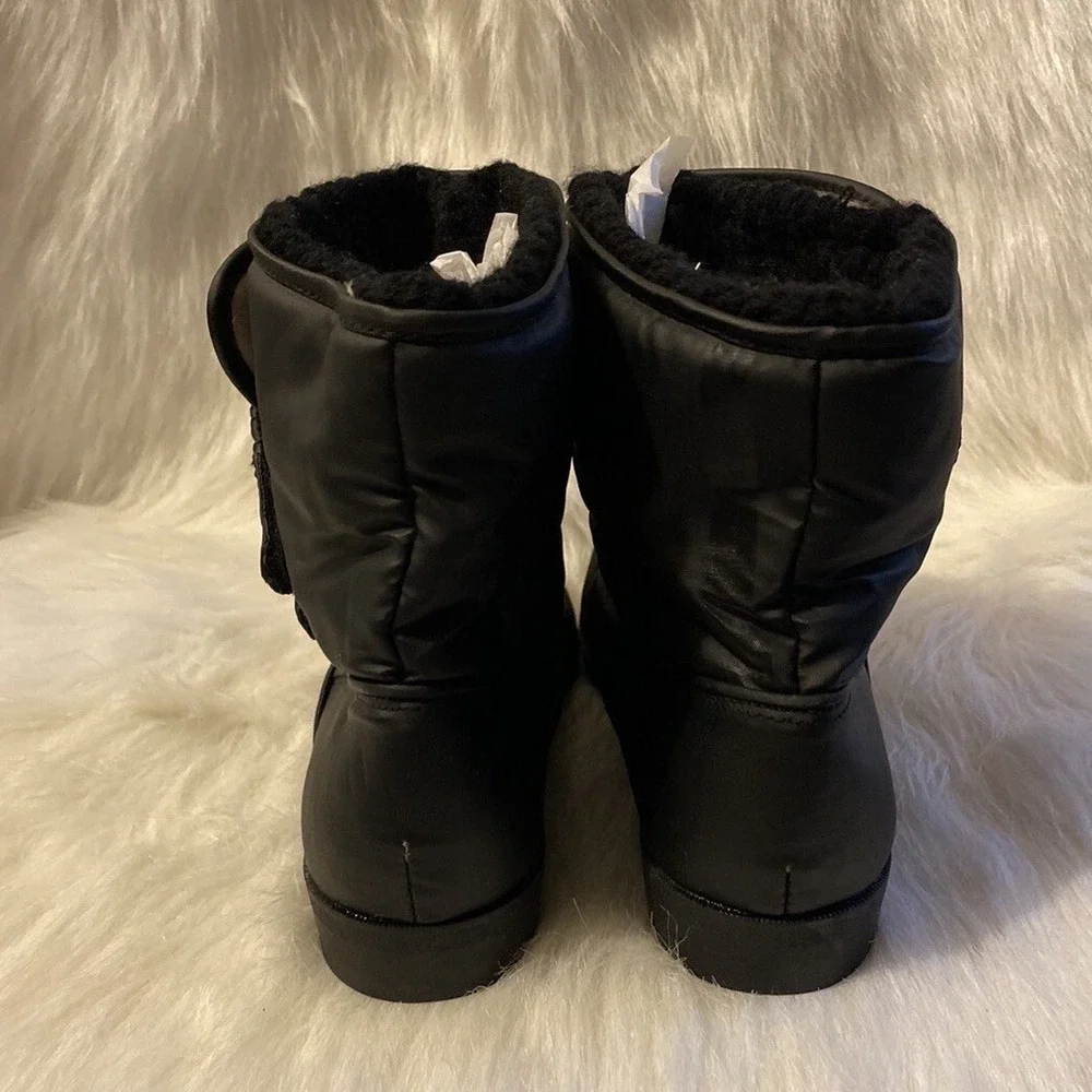 Haband For Her Snow Boots Womens Size 8 M Black Adjustable Winter Shoes